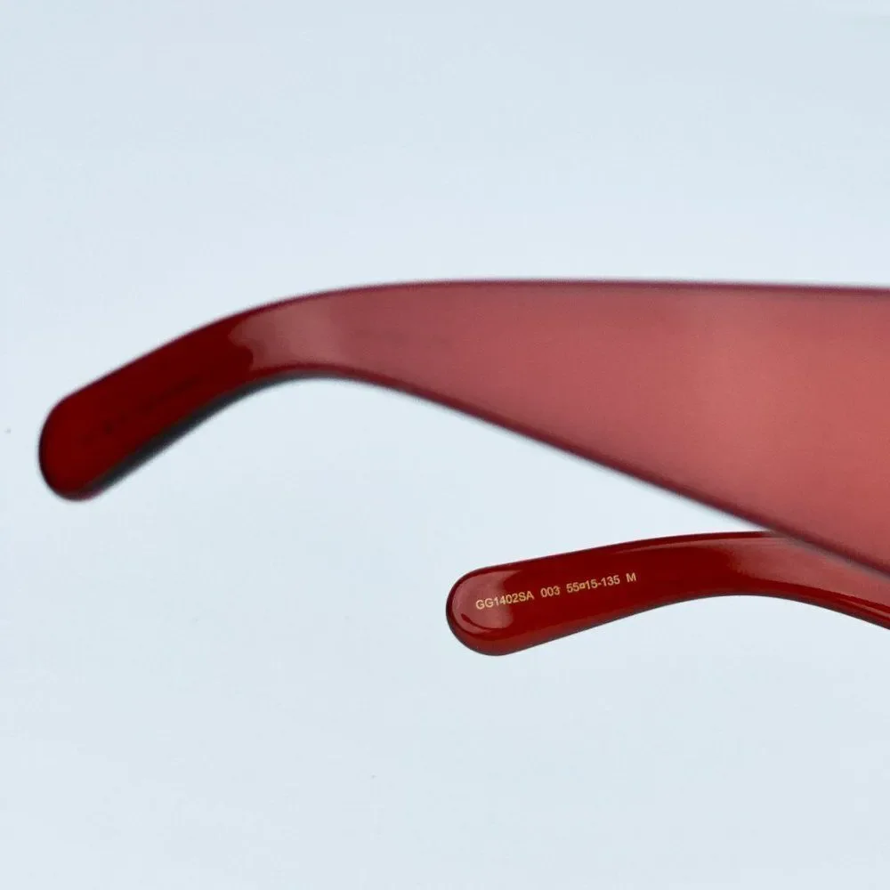 NEW Gucci GG1402SA 003 Burgundy Pink Women Square Sunglasses GG 1402SA - Picture 10 of 13